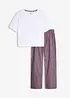 Pigiama con pantaloni in tessuto, bonprix