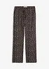 Pantaloni leopardati in felpa di misto cotone, bonprix
