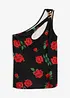 Top monospalla con dettaglio gioiello, bonprix