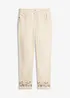 Pantaloni in twill con ricami, bonprix
