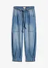 Jeans barrel con elastico in vita, vita media, bonprix