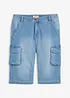 Bermuda lunghi in jeans leggero con vita elastica, regular fit, bonprix