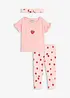 Maglia, leggings e accessorio in cotone biologico (set 3 pezzi), bonprix