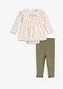 Abito con body e leggings in cotone biologico (set 2 pezzi), bonprix