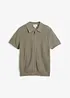Polo in maglia di puro cotone con cerniera, bonprix