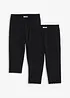 Leggings a pinocchietto con cotone biologico (pacco da 2), bonprix