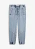 Jogger di jeans elasticizzati, vita media, bonprix