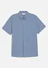 Camicia a maniche corte elasticizzata, slim fit, bonprix