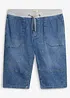 Bermuda lunghi in denim leggero con elastico in vita, relaxed fit, bonprix