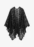 Poncho in pizzo effetto uncinetto, bonprix