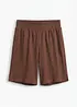 Shorts con elastico in vita in crêpe stropicciato, bonprix