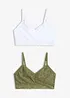 Reggiseno bustier con pizzo morbido (pacco da 2), bonprix