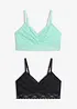 Reggiseno bustier con pizzo morbido (pacco da 2), bonprix