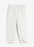Pantaloni cropped in misto lino leggero, bonprix