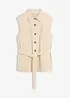 Gilet di cotone con cintura, bonprix
