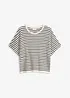 T-shirt in maglia ariosa di misto lino, bonprix