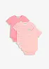 Body a maniche corte in cotone biologico (pacco da 3), bonprix