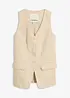 Gilet in stile sartoriale in puro lino, bonprix
