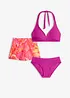 Bikini all'americana e pantaloncini (set 3 pezzi), bonprix