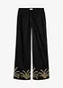 Pantaloni a palazzo con ricami, bonprix