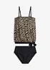Tankini a fascia in materiale lucido (set 2 pezzi), bonprix
