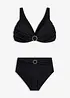Bikini a bustier con dettagli ad anello (set 2 pezzi), bonprix