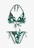 Bikini a triangolo + pareo in tessuto da bagno  (set 3 pezzi), bonprix