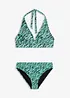 Bikini all'americana ad asciugatura rapida con slip sgambato (set 2 pezzi), bonprix