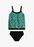 Tankini oversize con dettagli ad anello (set 2 pezzi), bonprix