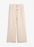 Pantaloni a palazzo lunghi  in misto lino, bonprix