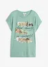 T-shirt con stampa glitterata, bonprix