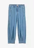 Jeans a palloncino con elastico, vita media, bonprix