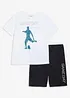 T-shirt per sport e pantaloni corti in materiale ad asciugatura rapida (set 2 pezzi), bonprix