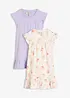 Camicia da notte in puro cotone (pacco da 2), bonprix