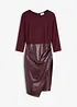 Abito in similpelle con corpino in jersey, bonprix