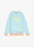 Felpa oversize in puro cotone con bordi colorati, bonprix