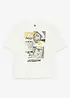 T-shirt loose fit in puro cotone con stampa Smiley World, SmileyWorld