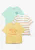 T-shirt in puro cotone biologico (pacco da 3), bonprix