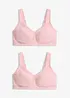 Reggiseno senza ferretto  con cotone biologico (pacco da 2), bonprix