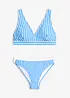 Bikini a bustier con scollatura a V (set 2 pezzi), bonprix