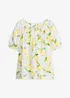 Blusa in puro cotone con maniche a palloncino, bonprix