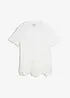 Maglia con percentuale di seta e bordo effetto uncinetto, bonprix