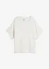 Maglione traforato in misto lino, bonprix
