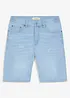 Bermuda in jeans con elastico in vita, regular fit, bonprix