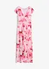 Abito lungo in jersey fine con drappeggio, bonprix