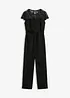 Tuta in jersey fine con pizzo, bonprix