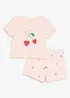 T-shirt e pantaloni corti in puro cotone biologico (set 2 pezzi), bonprix