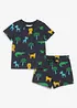 T-shirt e pantaloni corti in puro cotone biologico (set 2 pezzi), bonprix