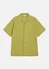 Camicia a maniche corte in misto lino leggero, loose fit, bonprix