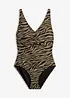 Costume intero in materiale lucido con effetto incrociato, bonprix